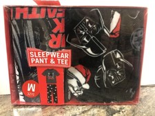 New Disney Star Wars Sleepwear Pant  Tee Holiday Theme Sleepwear Size Medium