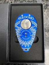 NEW All Metal XiKAR Xi1 Brilliant Blue Perdomo Branded Cigar Cutter