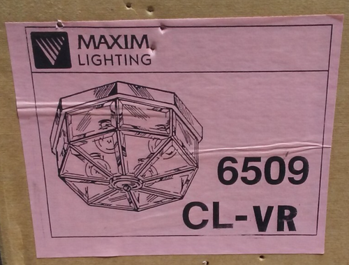 MAXIM LIGHTING 6509 CL-VR Green Light Fixture NOS - Picture 4 of 6