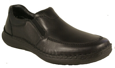 RIEKER Schuhe Halbschuh Slipper schwarz echt Leder EXTRA WEIT NEU Superpreis