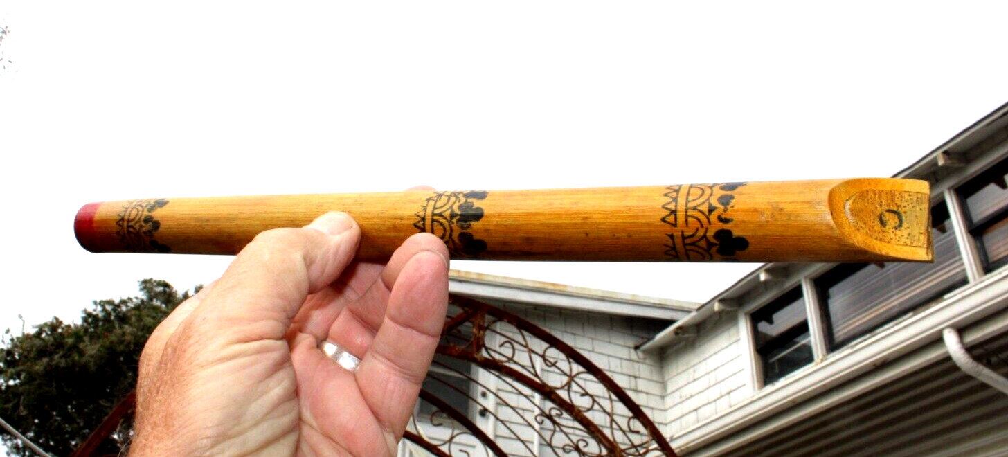 Made in India Vintage 13" Bamboo Flute, Very Nice condition, Sounds Great "C"