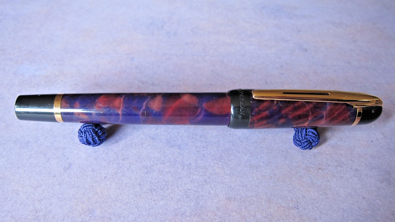 Waterman Phileas Purple/Brown Marble GT Rollerball Pen Newly Fitted Refill