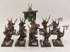 Warhammer Fantasy BEASTMEN BESTIGOR HERD (10) Well Painted TOW Citadel GW Rare