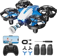 Drones with Camera for Kids and Beginners, Mini FPV Drone 1080P, 3D Flips, 