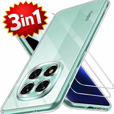 Case + 2x Displayschutz für Xiaomi Redmi Note 14 / Pro + Panzerfolie 9H Echtglas