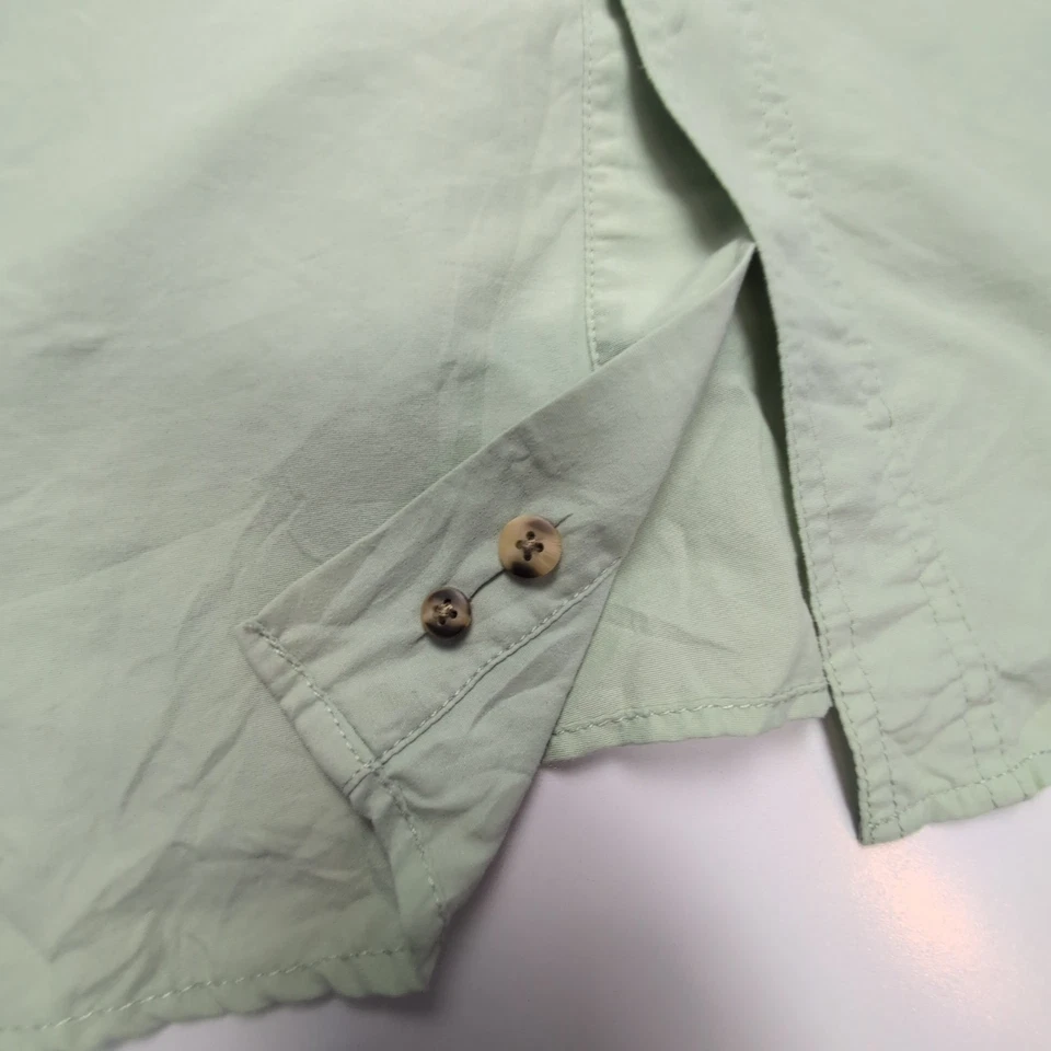 Chemise L.L. Bean nylon vert pastel taille L #148e - Photo 4/4