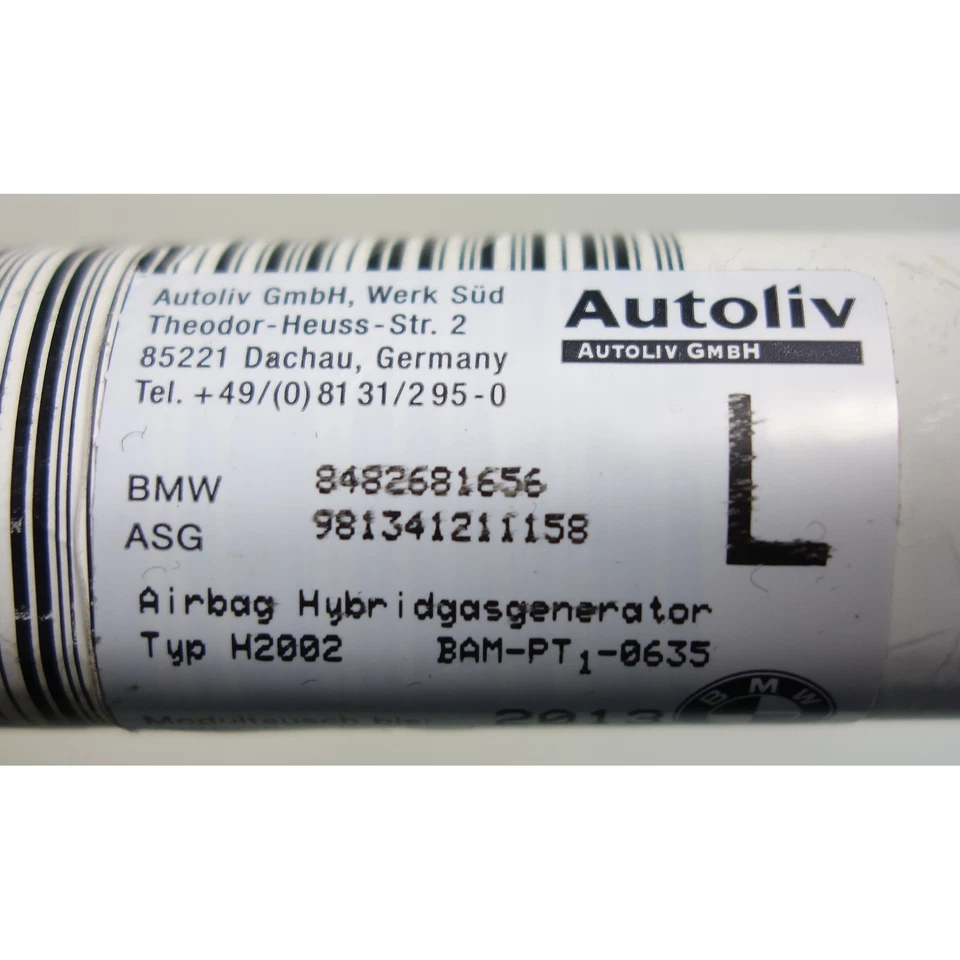 Airbag cabezal cortina lateral izquierdo bmw e46 4 puertas sedán 325i 323i 328 OEM USADO Foto 2 de 3