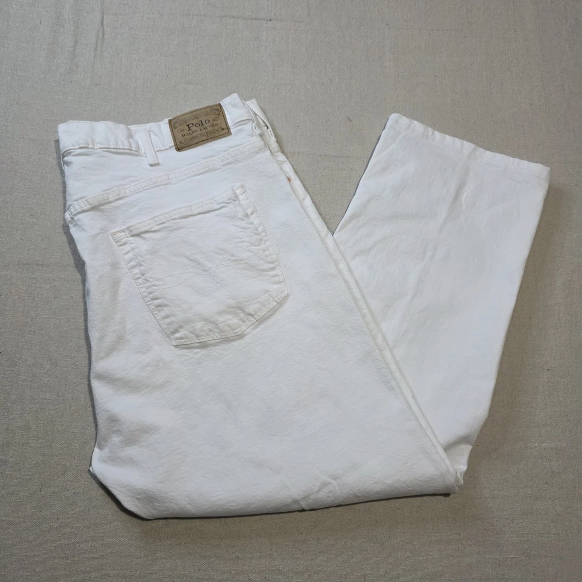 新品タグ付き　Polo Ralph Lauren ホワイトデニム 40/32 Polo Ralph Lauren White Jeans for Men for sale | eBay
