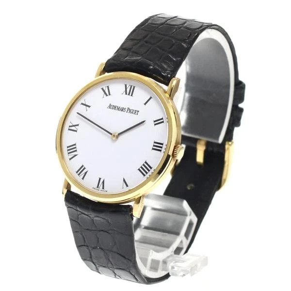 Audemars Piguet — Audemars Piguet 32mm YG White Dial Hand-Winding Watch #C16364