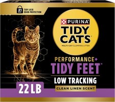 Purina Tidy Feet Clumping Low Tracking Cat Litter W/ Odor Control Unscented 22lb 1.21 per pound