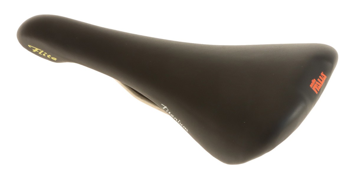 Selle Italia Flite Saddle Titanium Rail Black Leather 1990 NIB NOS
