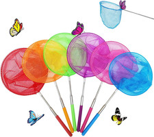 6 Pack Telescopic Butterfly Nets, Insect Catching Nets, Fishing Net, Nature E...