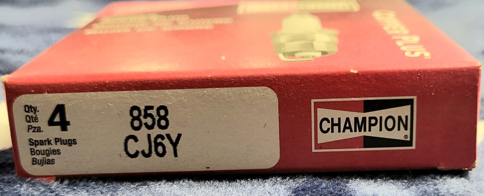 Champion Copper Plus Spark Plug 858 CJ6Y 4pk Small Engine NOS Free Shipping 