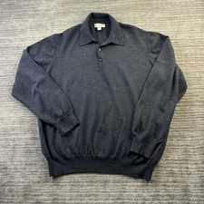 Nordstrom Polo Shirt Mens Extra Large Knit Sweater Merino Wool Italy