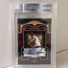 2005 Donruss Timeless Treasures Signature Bronze Nolan Ryan /100 #63 Beckett Aut