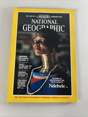 National Geographic Magazine February 1986 Madrid Spain Great Bear Banaras India