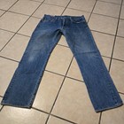 Levis 501 Jeans Mens W33-L32 Straight Fit Denim Blue Button Fly Cotton — photo 3