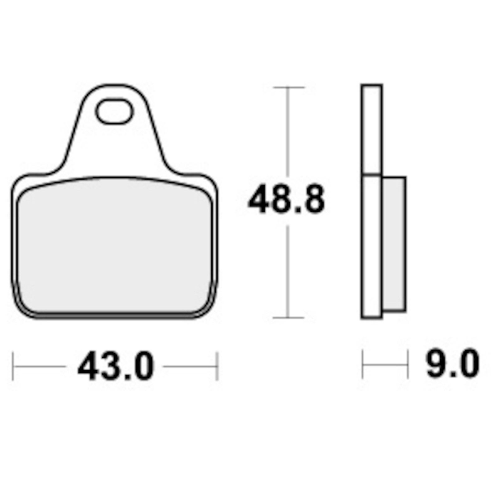 SBS 887RQ BRAKE PADS ORGANIC RACING