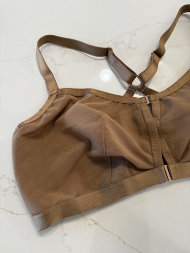 Bralette triángulo marrón íntimo de malla sin forro Auden para mujer talla XXL - Imagen 5 de 7