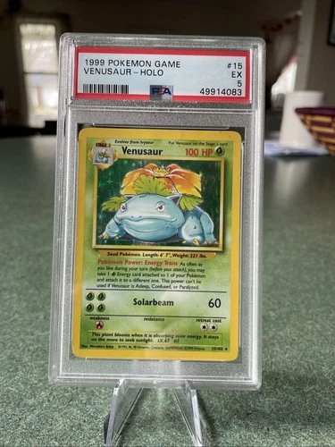 1999 Pokemon Venusaur Holo Rare 15/102 PSA 5