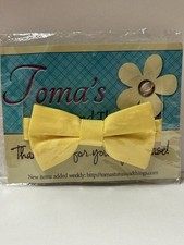 Boys Yellow Bow Tie, Pre Tied Baby Bowties for Wedding Party
