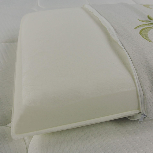 Emporio, Coppia Di Cuscini Saponetta Memory Foam, Aloe Vera, Altezza 11 Cm, Soff - Foto 3 di 12