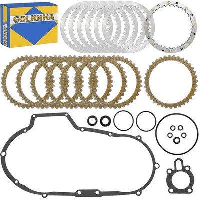 Clutch Friction Plates & Clutch spring plate & Primary Cover Gasket Kit Compa...