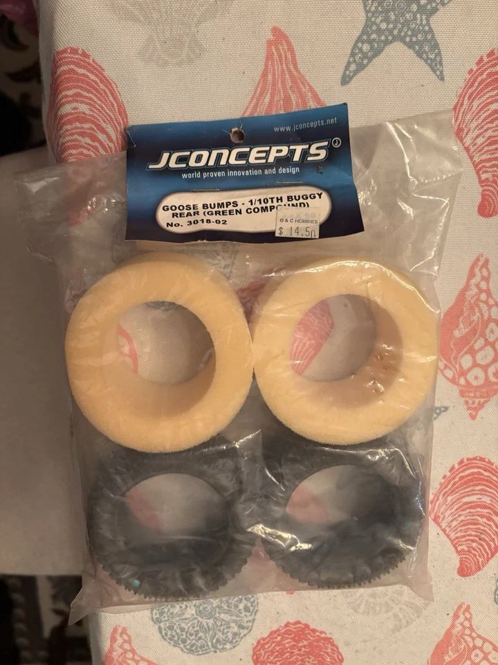 4x NEW Jconcepts 3348W RC10 B6 &6.1 2wd Rear Buggy Rims & Tires 3018-02 LOSI - Image 4 of 4