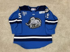 Jacksonville Icemen Game Worn Used AK ECHL Minor Hockey Pro Stock Jersey 56