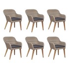 Bowery Hill Contemporary Outdoor Dining Set in Brown and Dark Gray
