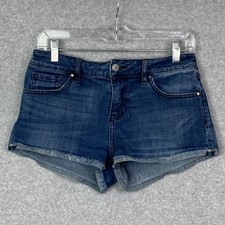 Bullhead Denim Jean Shorts Womens 28 Blue Low Rise Short Stretch Med Wash