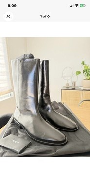 Saint Laurent Paris Wyatt Moroder Black Leather Boots EU 40 NWB