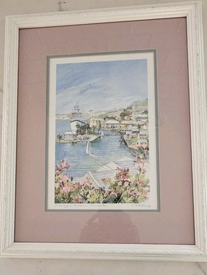 ST GEORGE'S HARBOUR Bermuda Print Handsigned By C Holding