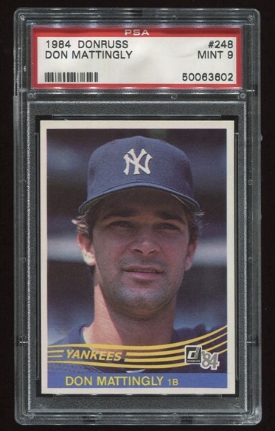 1984 Donruss Don Mattingly #248 PSA 9 Rookie Yankees Baseball Card