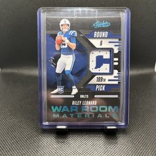 RILEY LEONARD 2025 PANINI ABSOLUTE #WRM-RLD WAR ROOM MATERIALS RC JERSEY 1 OF 1