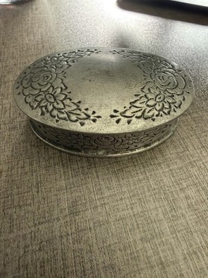 Vintage Zinn Schmuckschatulle von Epu 118 Europe Etain Zinn 95%
