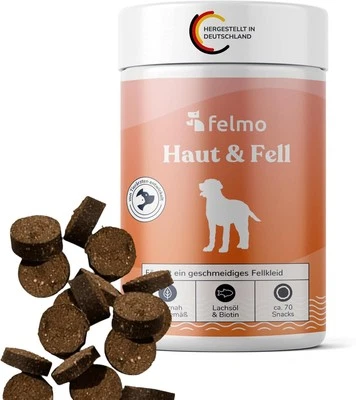 MARKE FELMO FELMO Haut- & Fell-Snacks für Hunde - zur Förderung von glänzendem Fell und