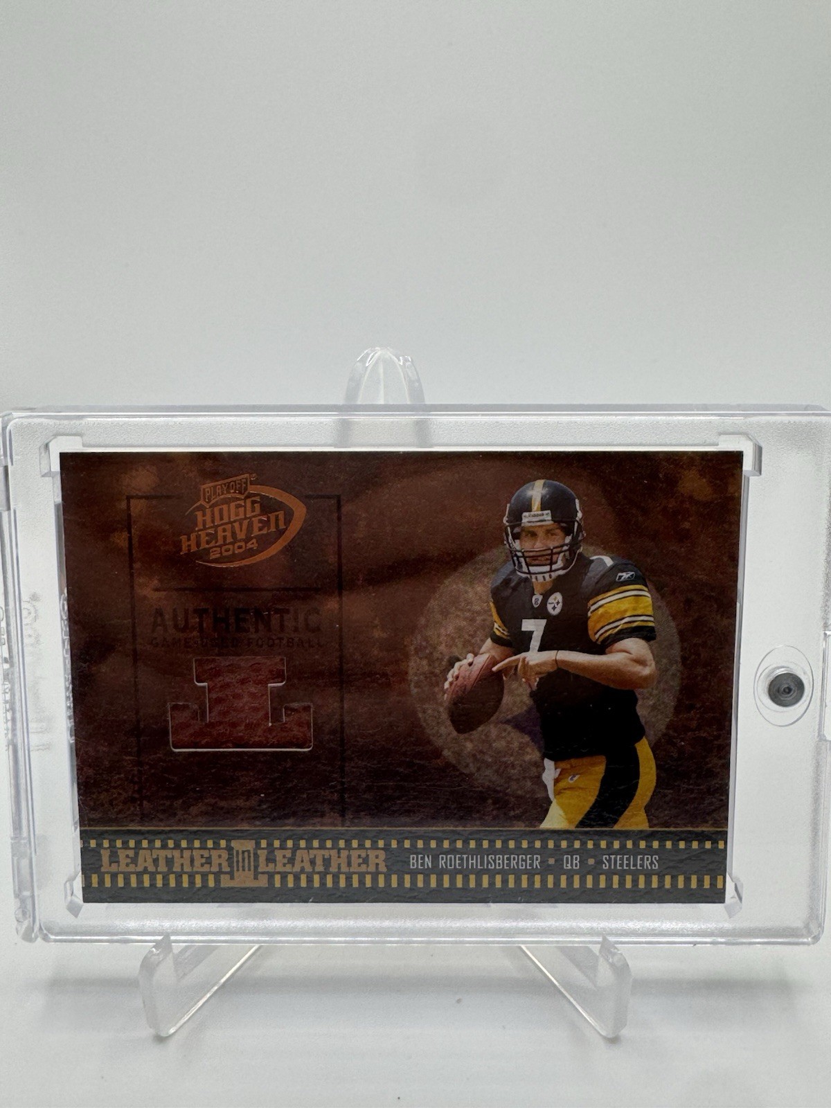 Ben Roethlisberger Playoff Hogg Heaven Leather in Leather #LL23 Base
