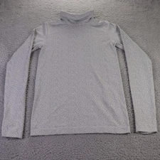 Athleta Flurry Peak Turtleneck Top Womens XS Gray White Long Sleeve Pullover