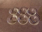 (6) PYREX CLEAR GLASS 464 10 OZ. CUSTARD RAMEKIN BOWLS 4.5" Older Thin Glass