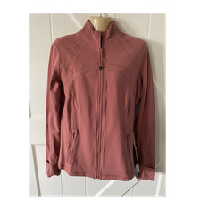 lululemon Define Jacket Luon Pink 12 Full Zip Thumbholes Zip Pockets Slim Fit