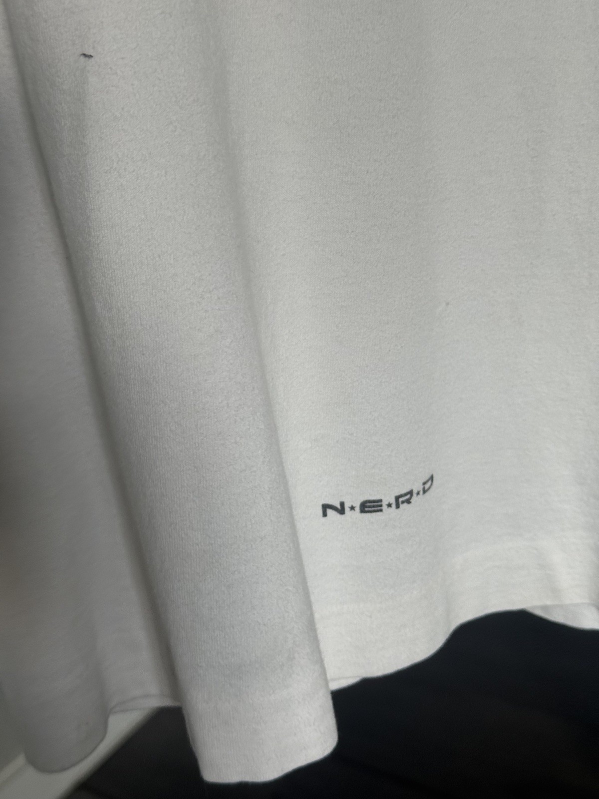 BAPE × N.E.R.D collaboration T-shirt White NERD A Bathing Ape Size L image 5