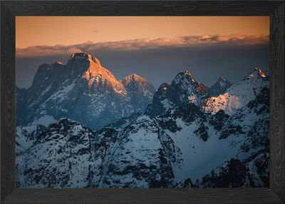 Letztes Licht gerahmtes Wandbild Poster Leinwanddruck Bild
