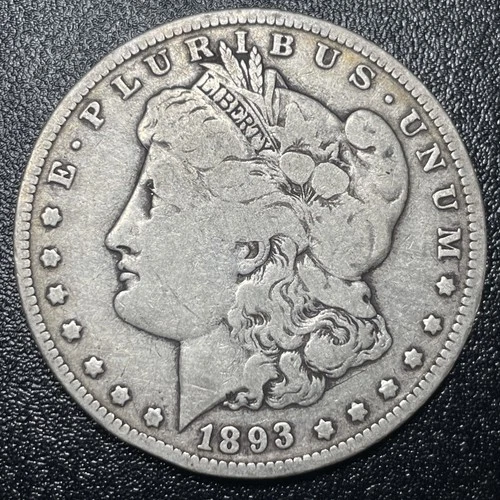 1893-O Morgan Silver Dollar $1 VG Very Good Key Date Rim Bump
