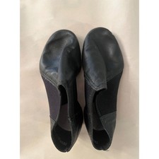 Capezio E-Series Childrens Slip-On Leather Jazz Shoes Black Size 2.5 M