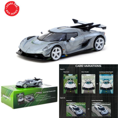 Tarmac Works 1/64 Koenigsegg Jesko Attack White Lamley Edition Chase mit zwei Karten