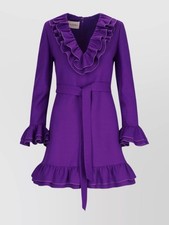Valentino Garavani Crepe Couture Mini Dress Purple IT40/Uk8 NEW!