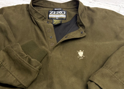Zero Restriction Suede Golf Logo Jacket Performance Green Pullover Mens XXL