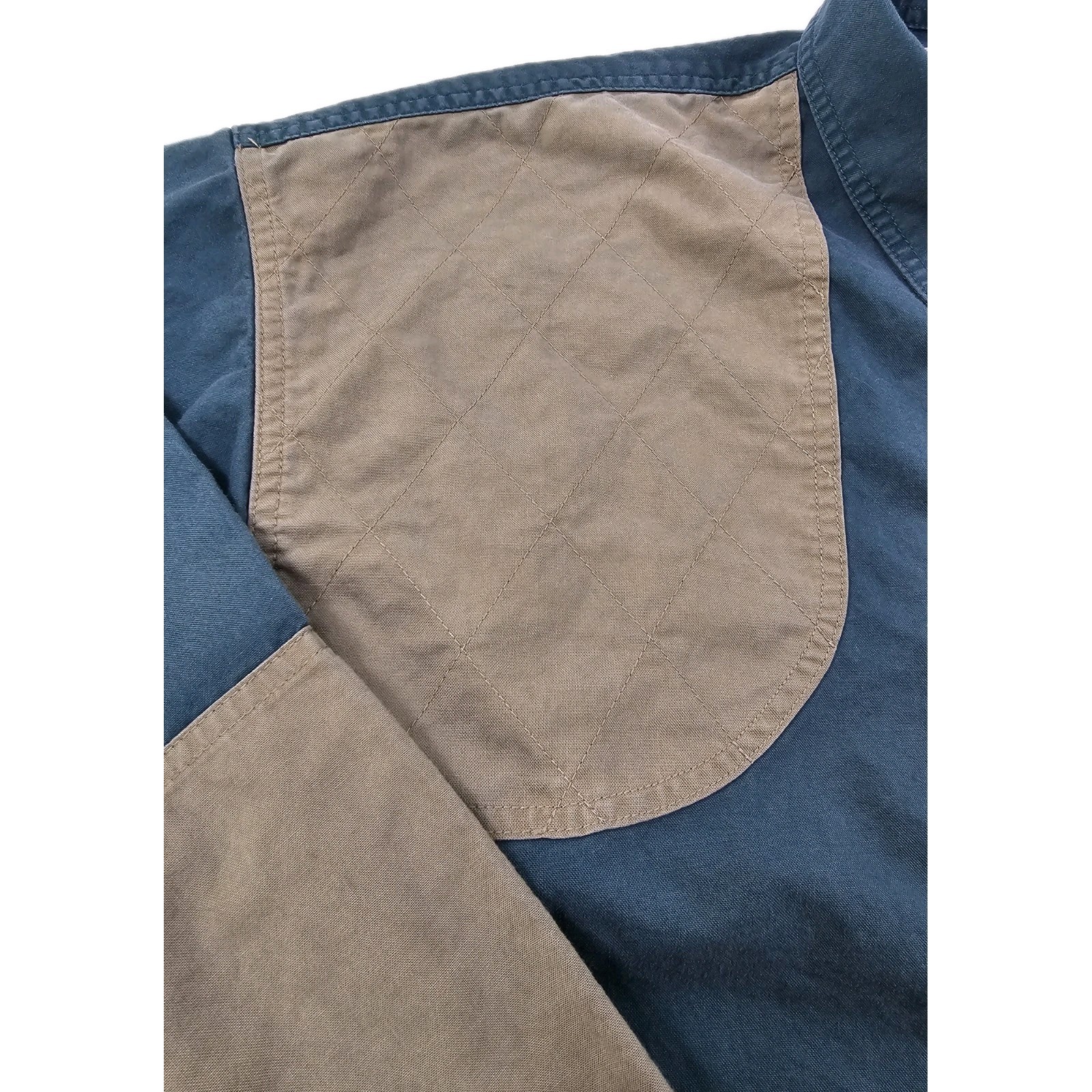 VINTAGE Columbia Quilted Shooting Shirt Men's 2XL Green Khaki Hunting 90s AM7090 image 4
