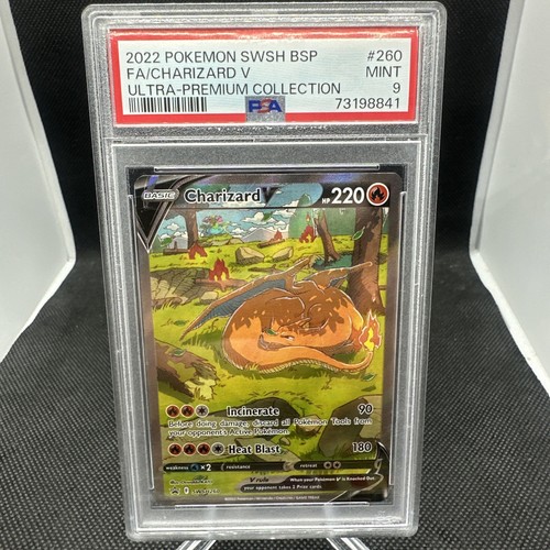 2022 Pokemon Swsh Black Star #260 Fa/Charizard V Ultra-Premium Collection PSA 9